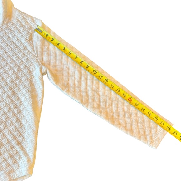 J. Crew Quilted Mockneck Pullover Women’s Small Ivory Top - Picture 8 of 10